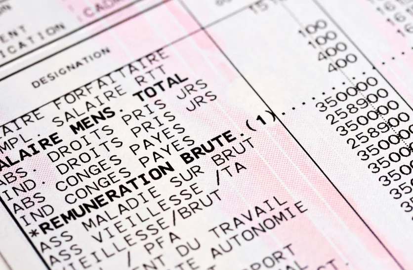 Bulletin de salaire détaillant les rubriques de paie