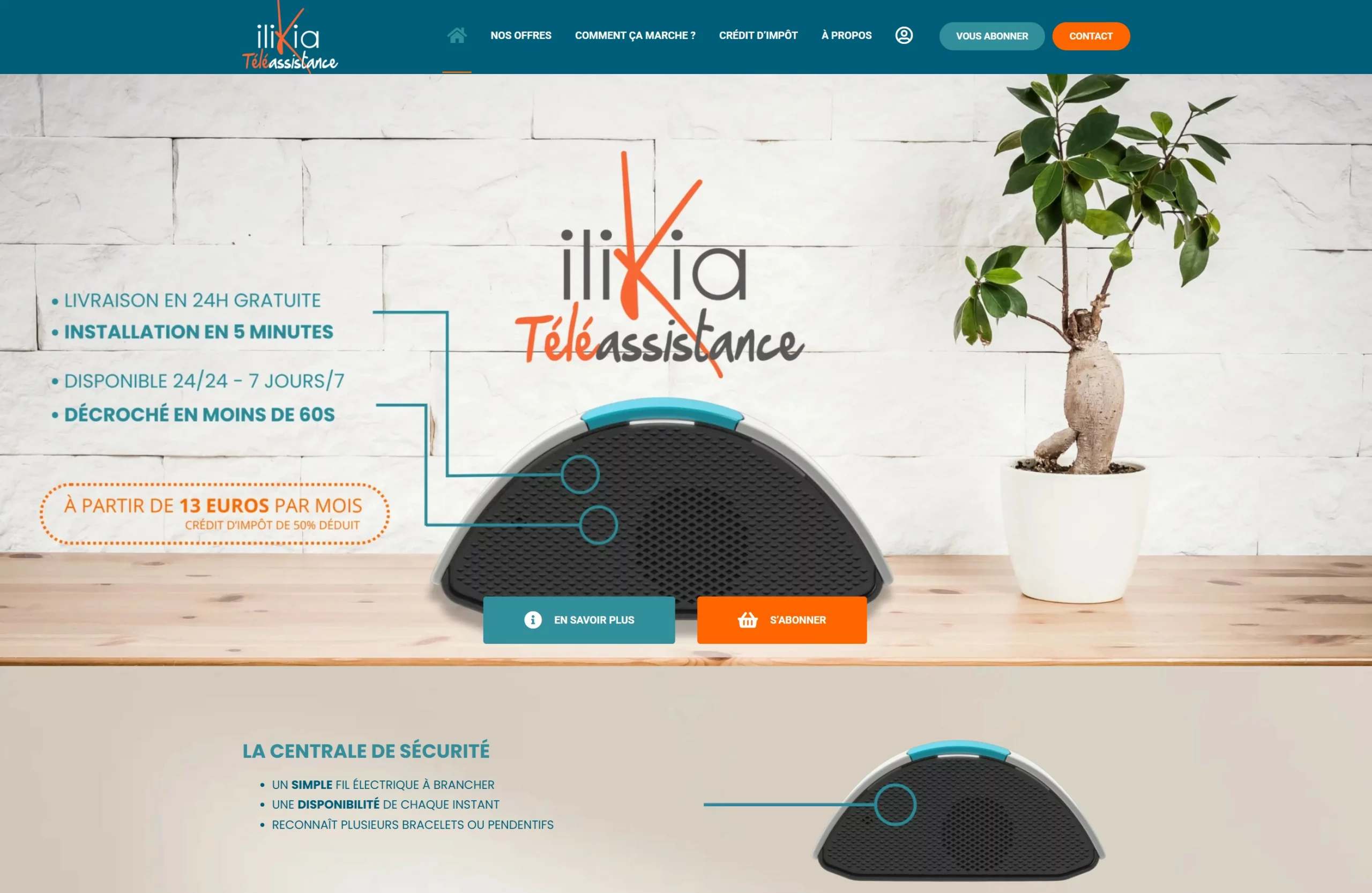 Site internet d’iLiKia Téléassistance accompagné par CG Consulting